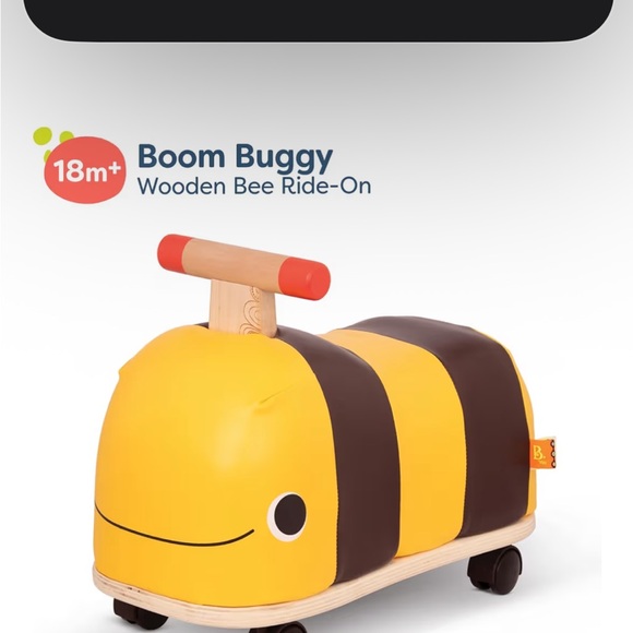 B. Toys - Yellow Bumble Bee Ride-On Toy - Picture 3 of 4